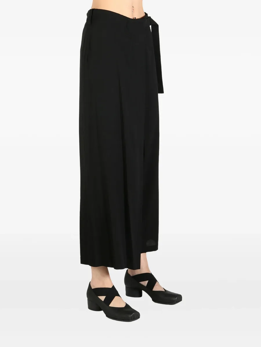 wrap-design trousers 6