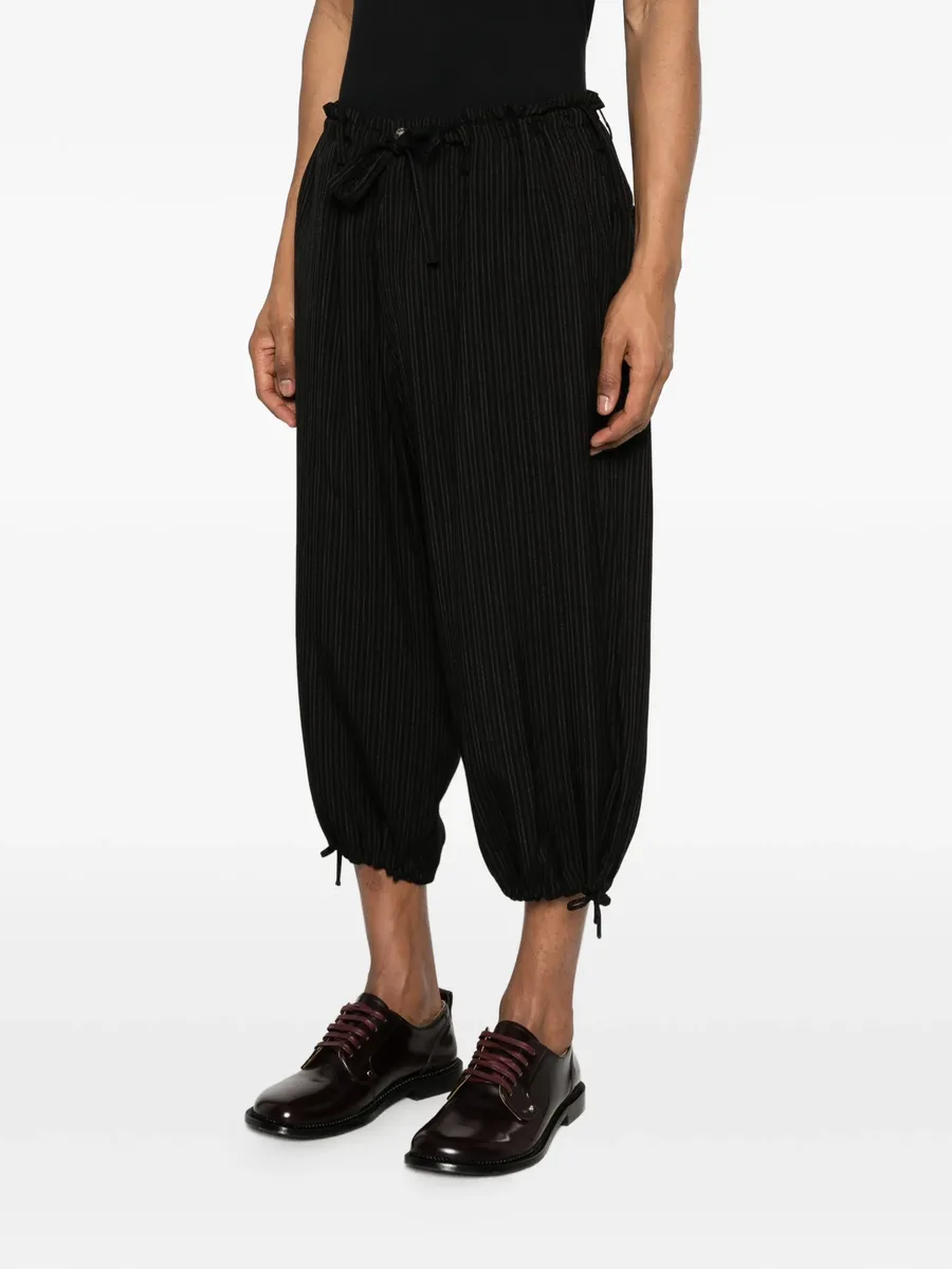 striped-pattern trousers 6
