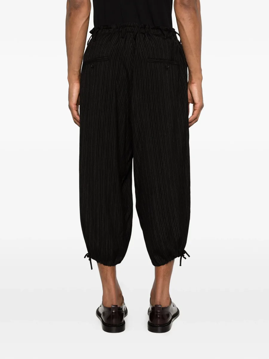 striped-pattern trousers 8