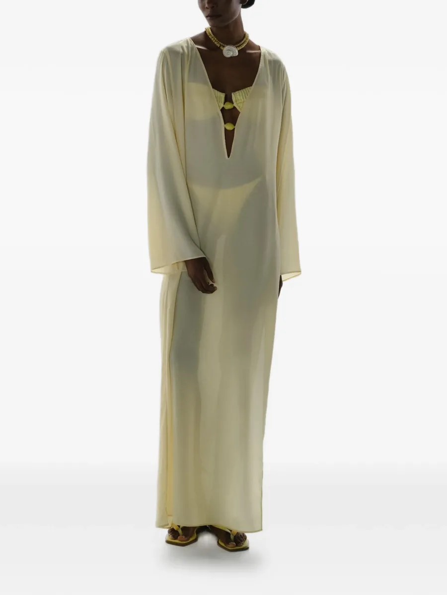 Luna bell-sleeves cut-out maxi cover-up 4