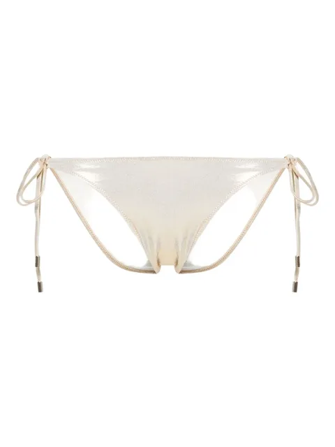 metallic-finish bikini bottoms