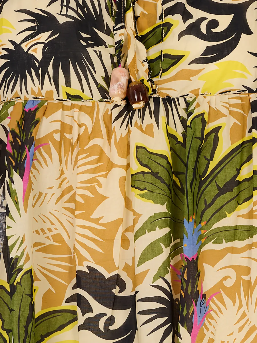 Clara embroidered-silk kaftan beach dress 6
