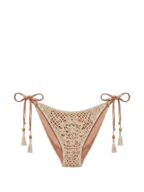 Libi crochet-knit bikini bottoms