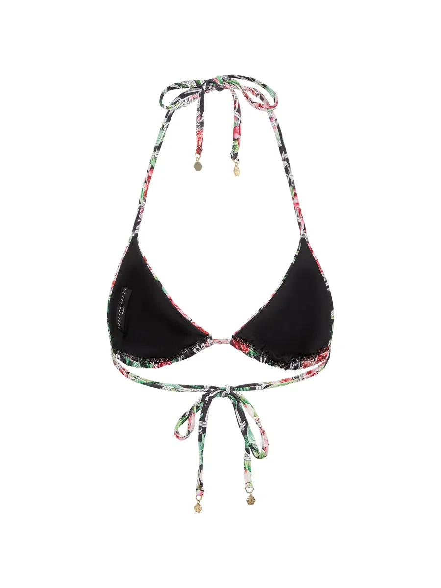 swimwear top triangle bra Chain flower 4