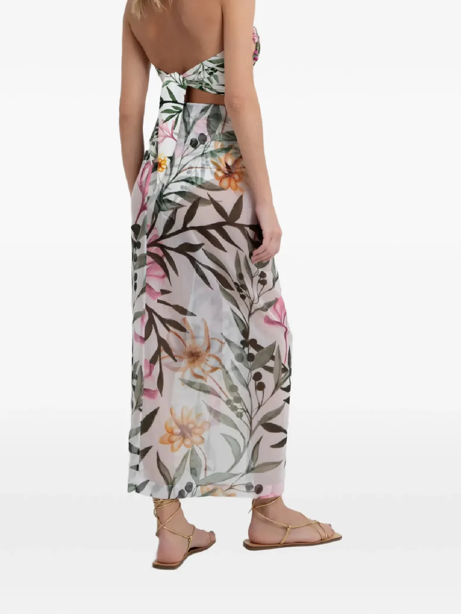floral fringed maxi skirt 4