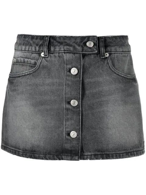 Trucker denim miniskirt