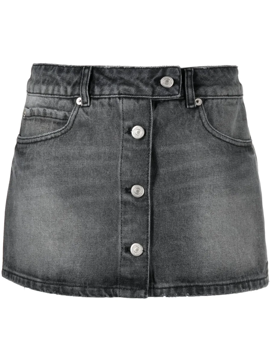 Trucker denim miniskirt 2