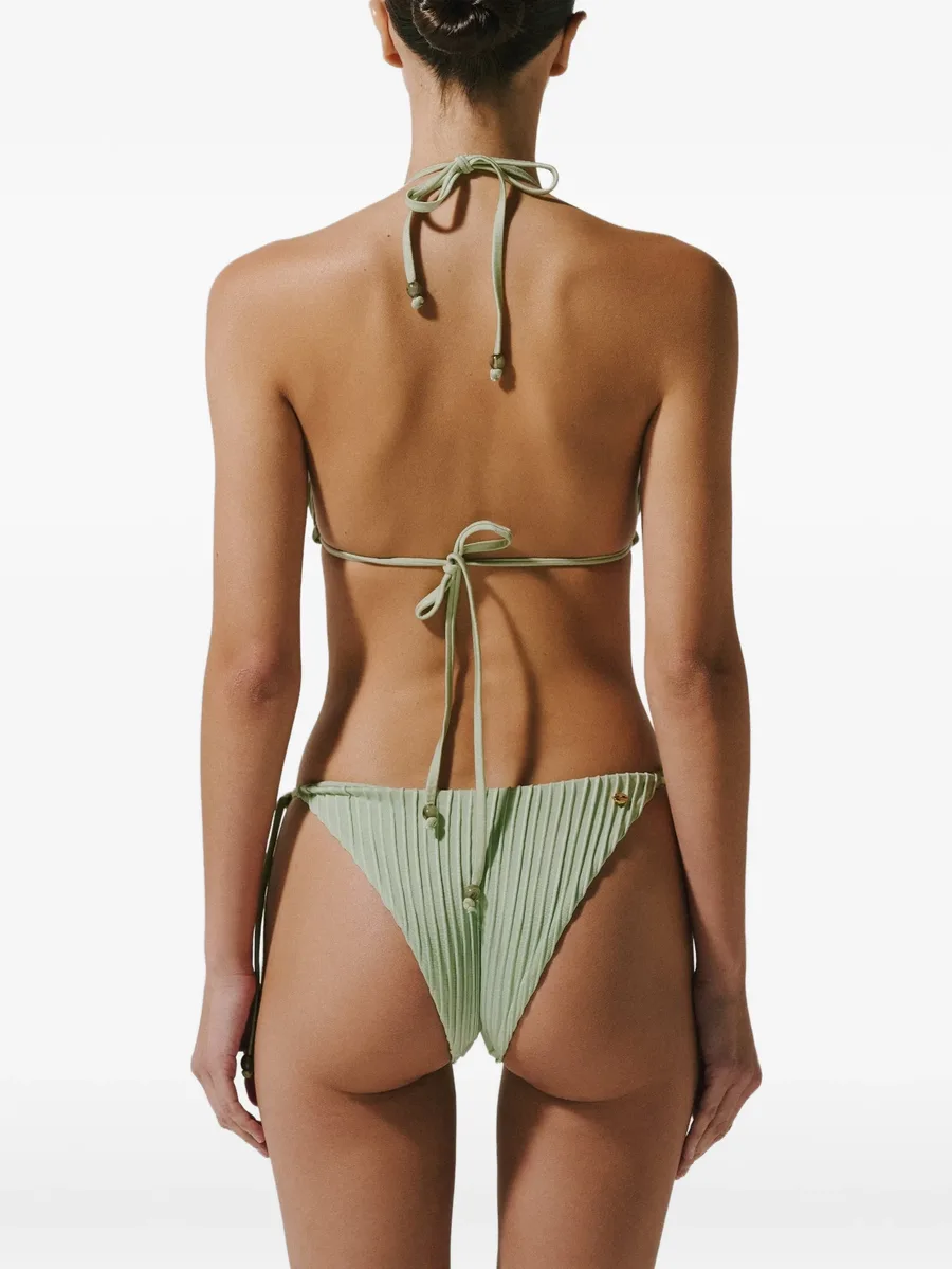 Kaia self-tie stone-embellished bikini top 8