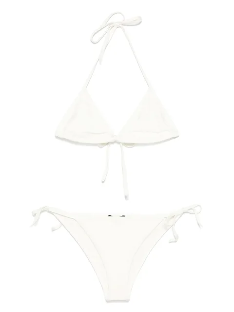 logo-print bikini