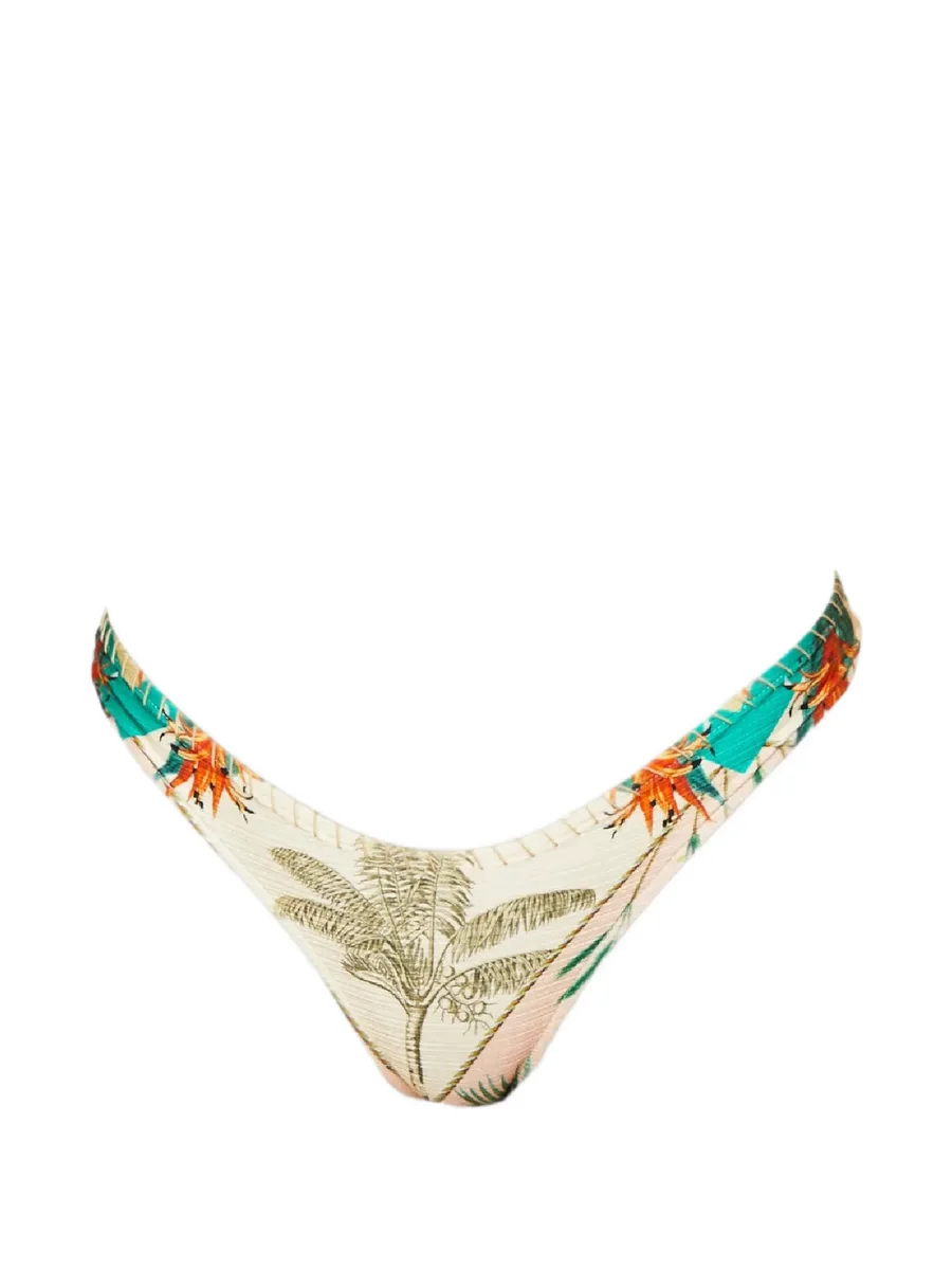 tropical-print embroidered bikini bottoms 2