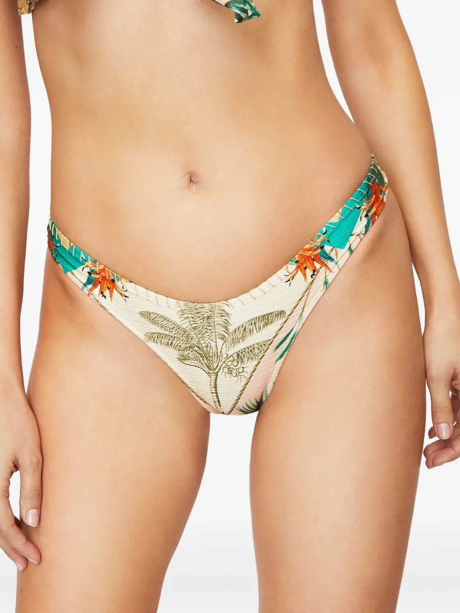tropical-print embroidered bikini bottoms 7