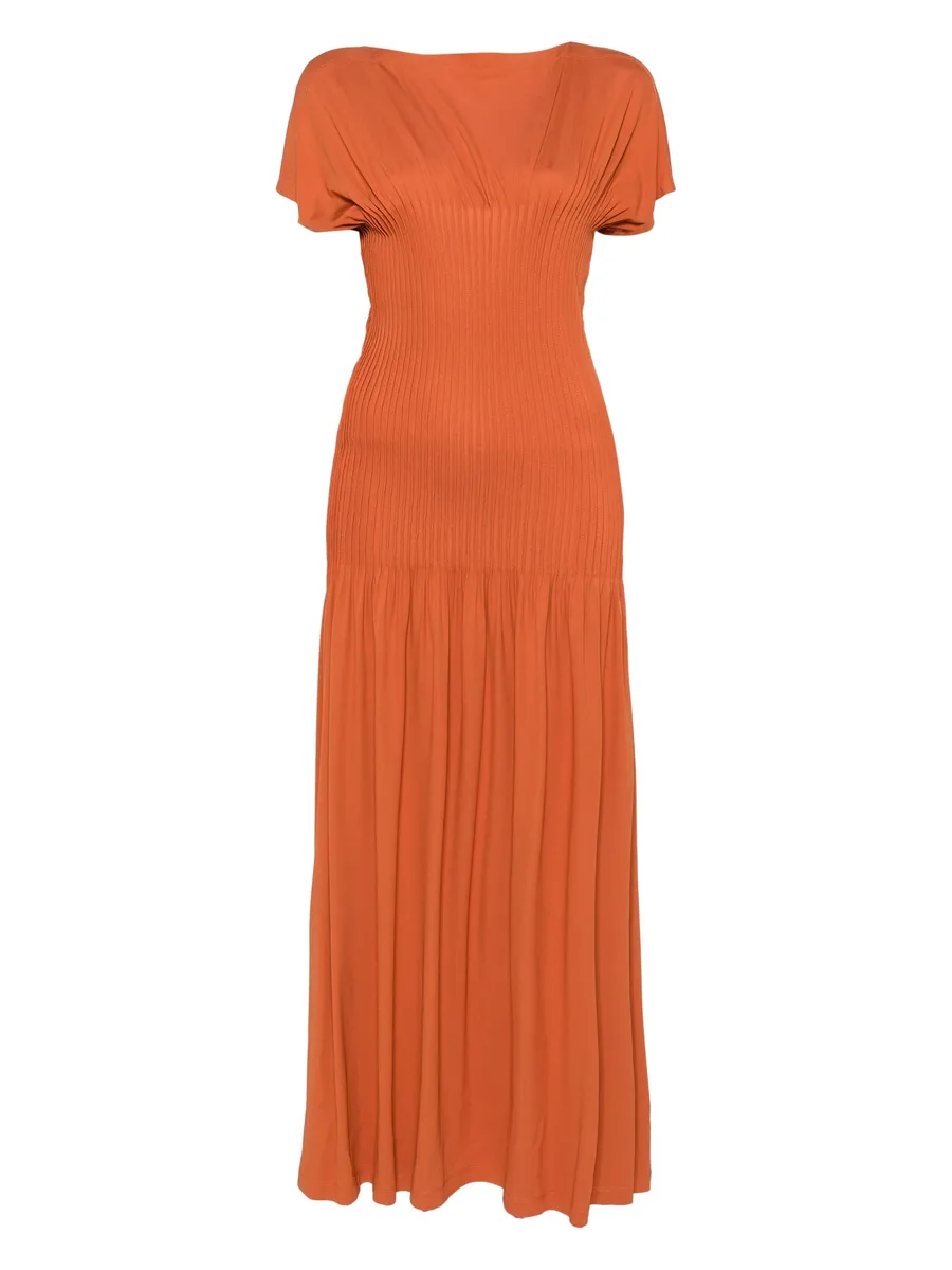 knife-pleated maxi dress 2