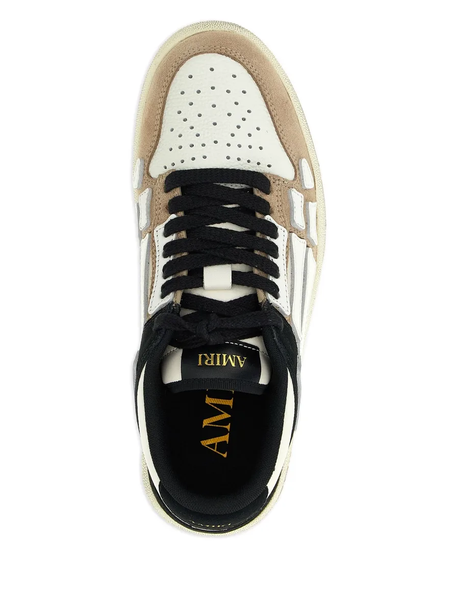Distressed Skel leather sneakers 7