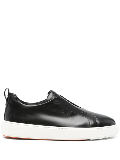 slip-on leather sneakers