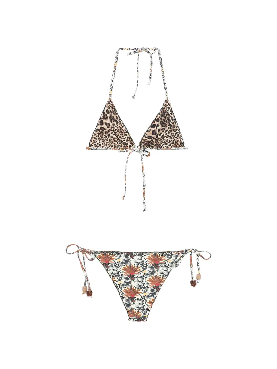 Melissa reversible printed crochet-trim bikini 4