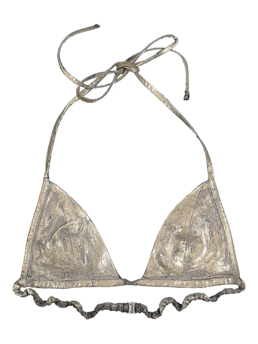 metallic effect bikini top 2