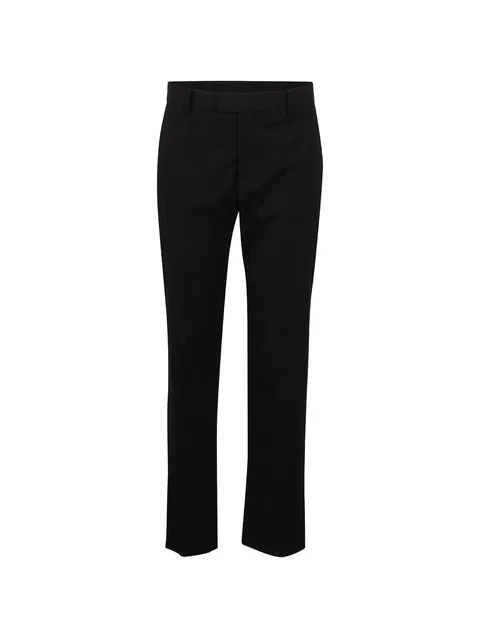 pressed-crease tailored trousers
