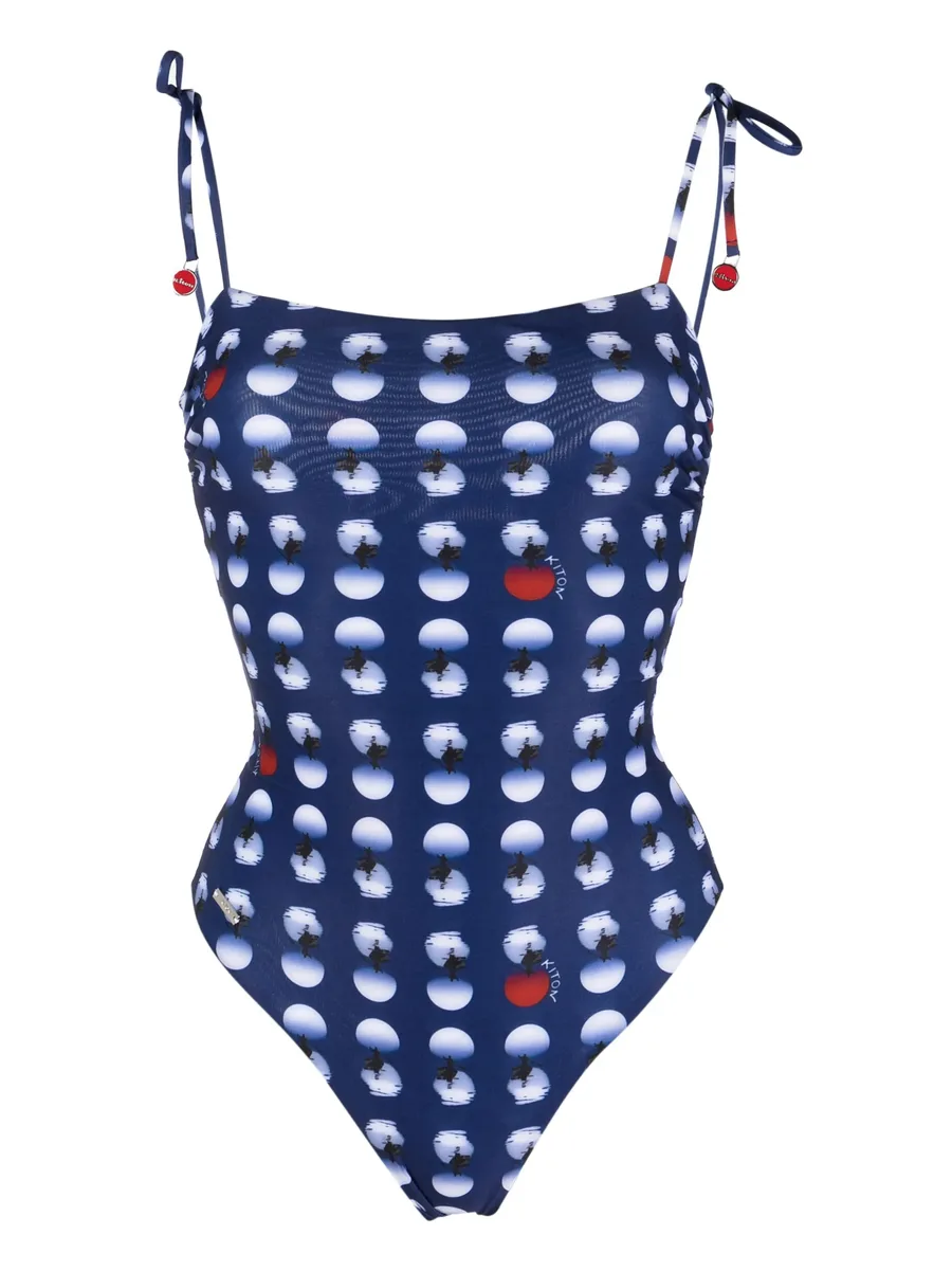 polka-dot print swimsuit 2