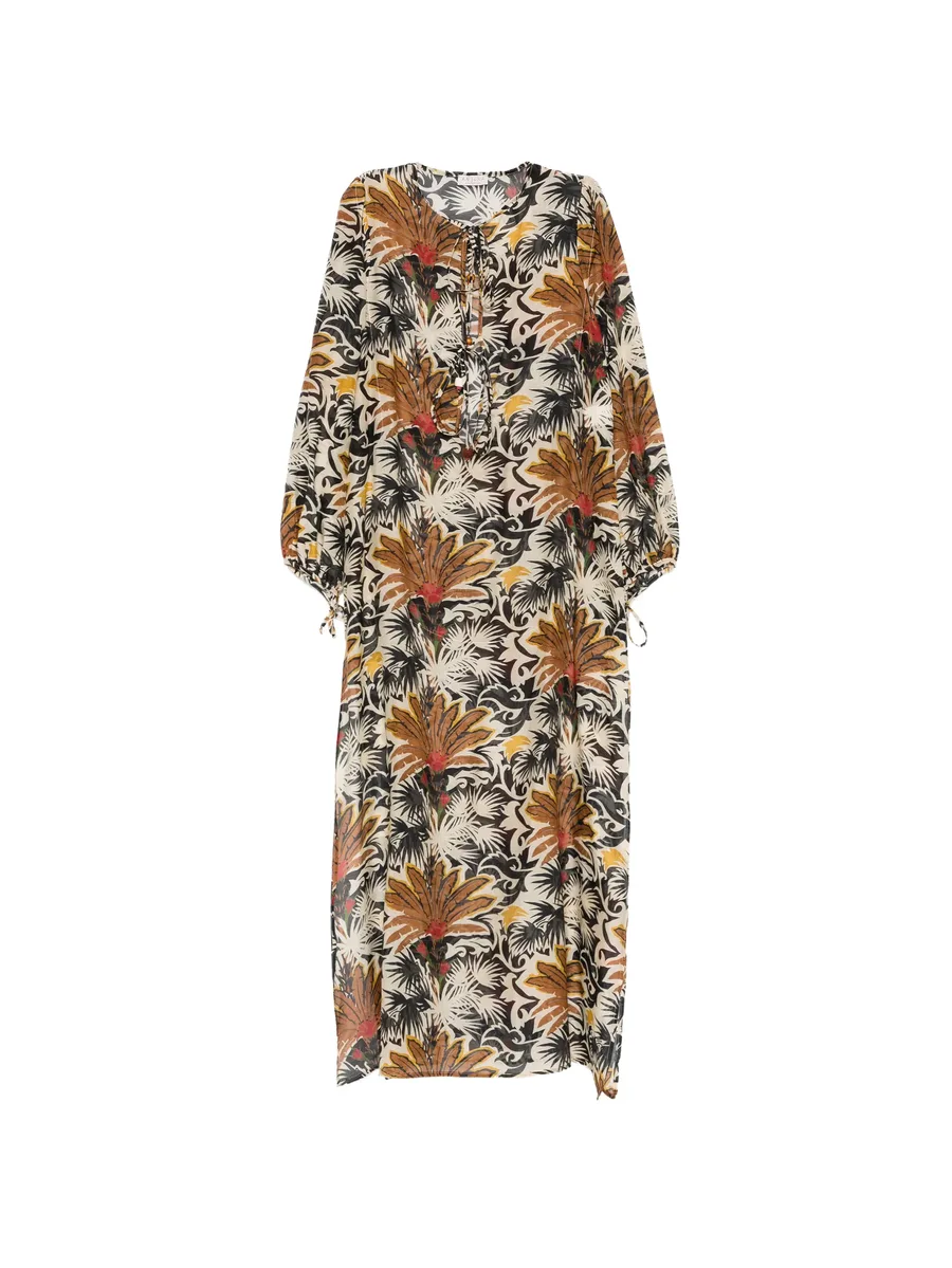 floral-print cotton beach dress 2
