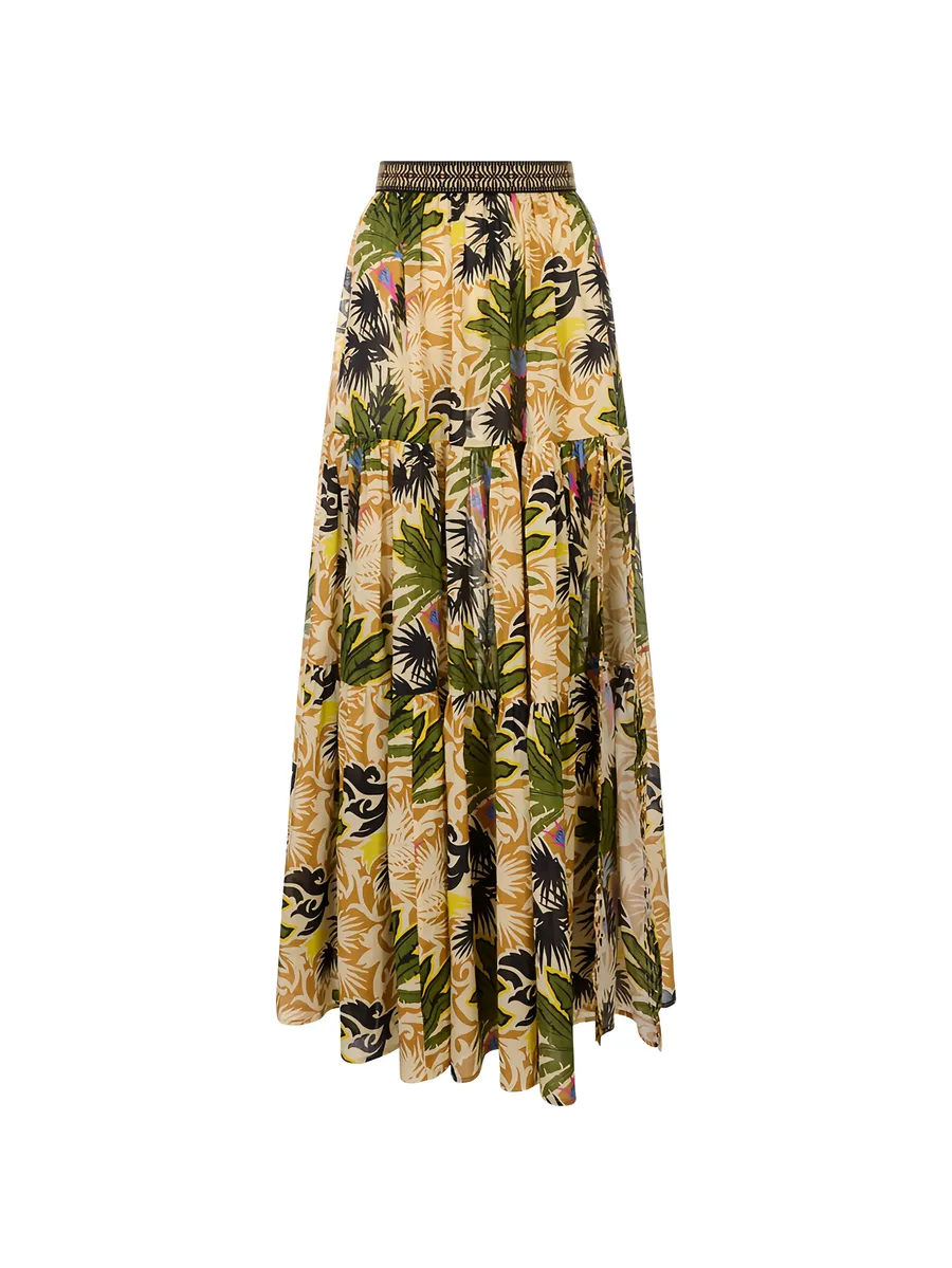 Adele tropical-print beach maxi skirt 4