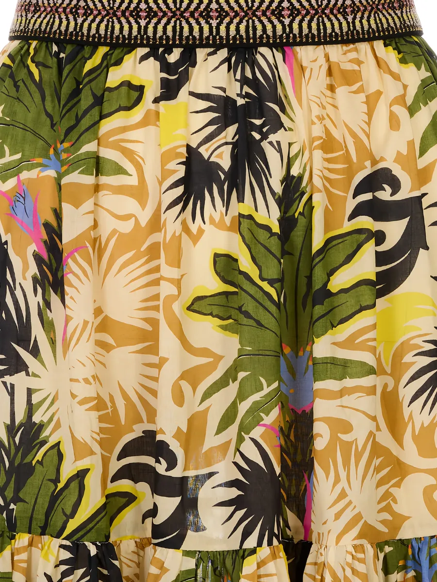 Adele tropical-print beach maxi skirt 5