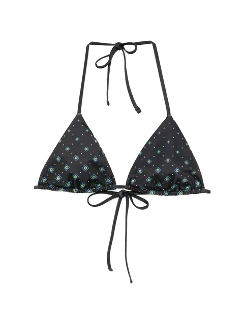 monogram triangle bikini top