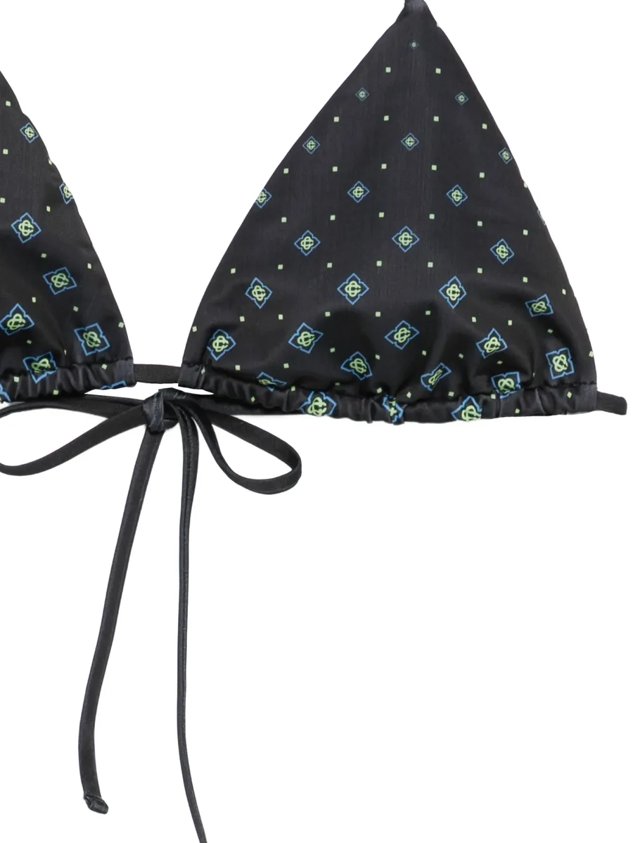 monogram triangle bikini top 6