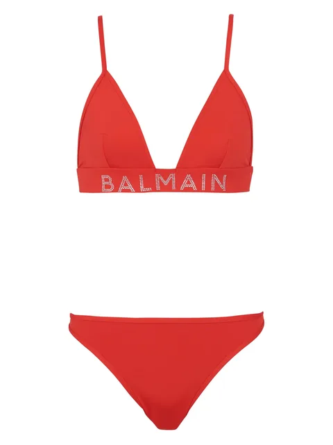 logo-embellished bikini set