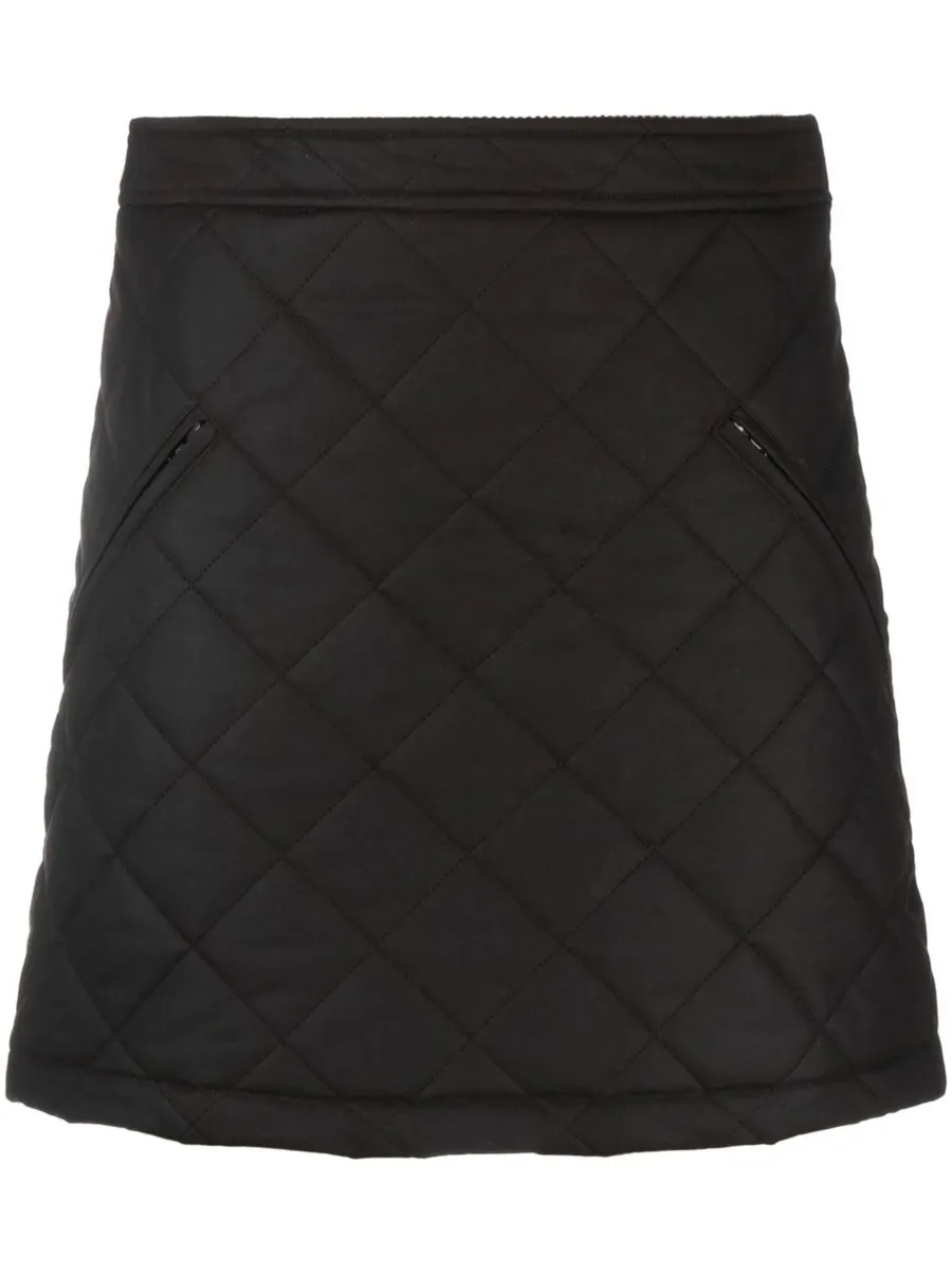 стеганая юбка с завышенной талией 2