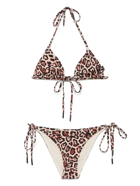 animal-print bikini set