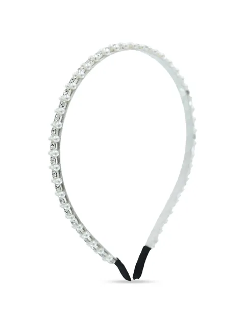 rhinestone faux-pearl headband