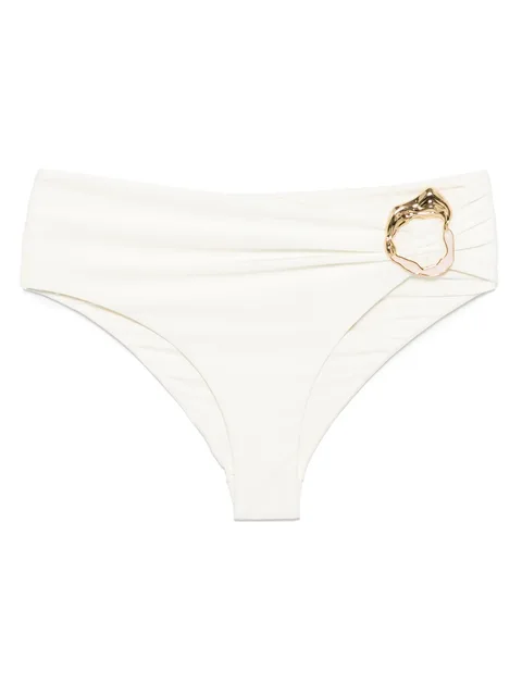 metallic-stone jersey bikini bottoms