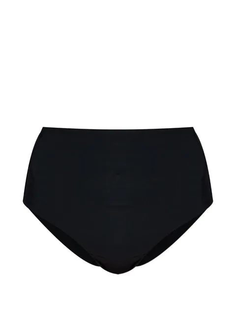 high-waisted bikini button