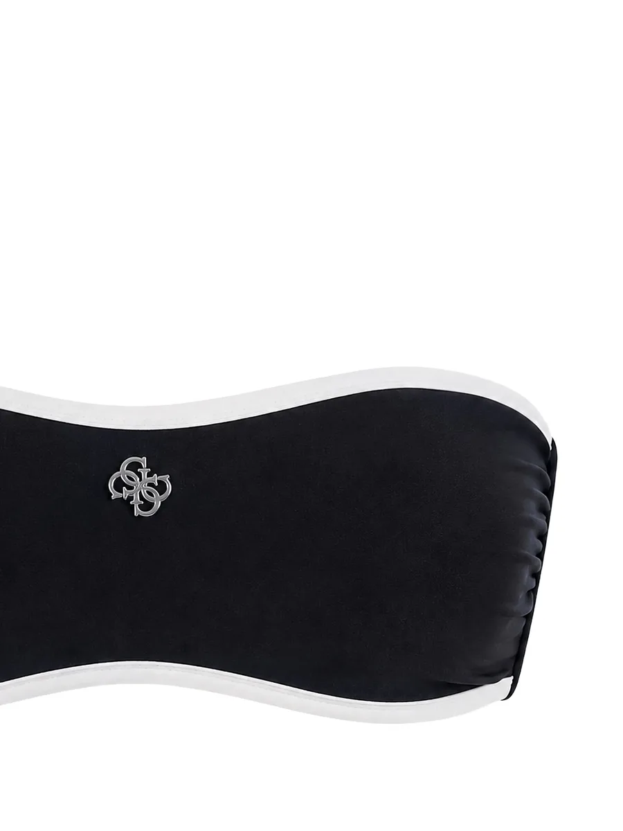 contrast-trim logo-plaque bikini top 4