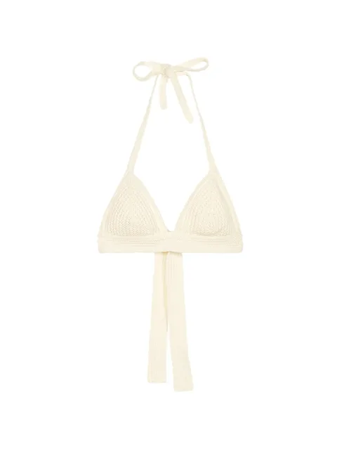 crochet V-neck bikini top