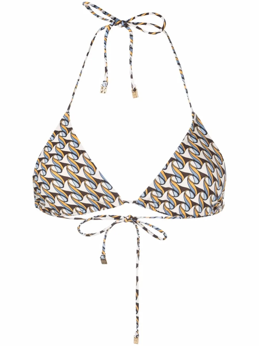 wave-print bikini top 2