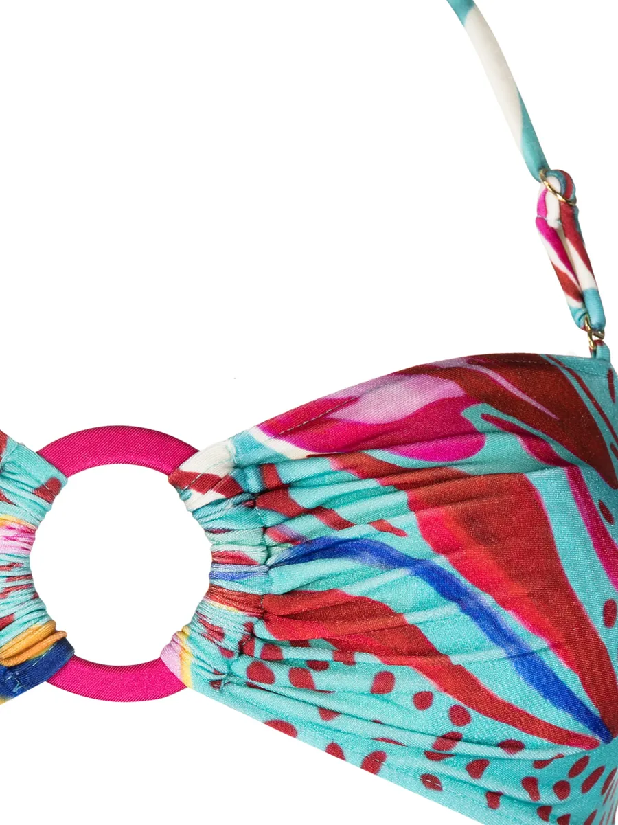 floral-print bandeau bikini top 6