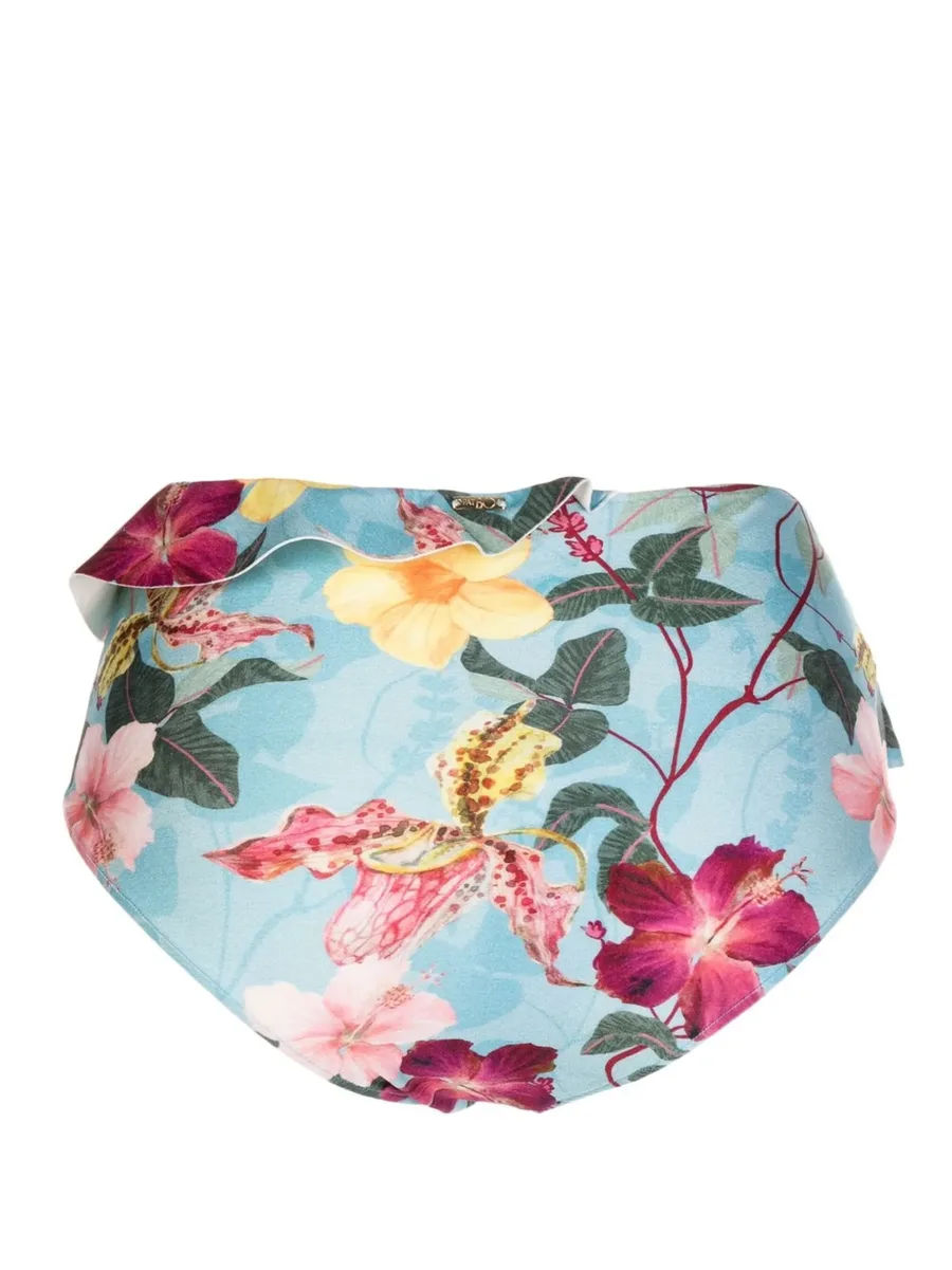 Hibiscus ruffle-detail bikini-brief 4