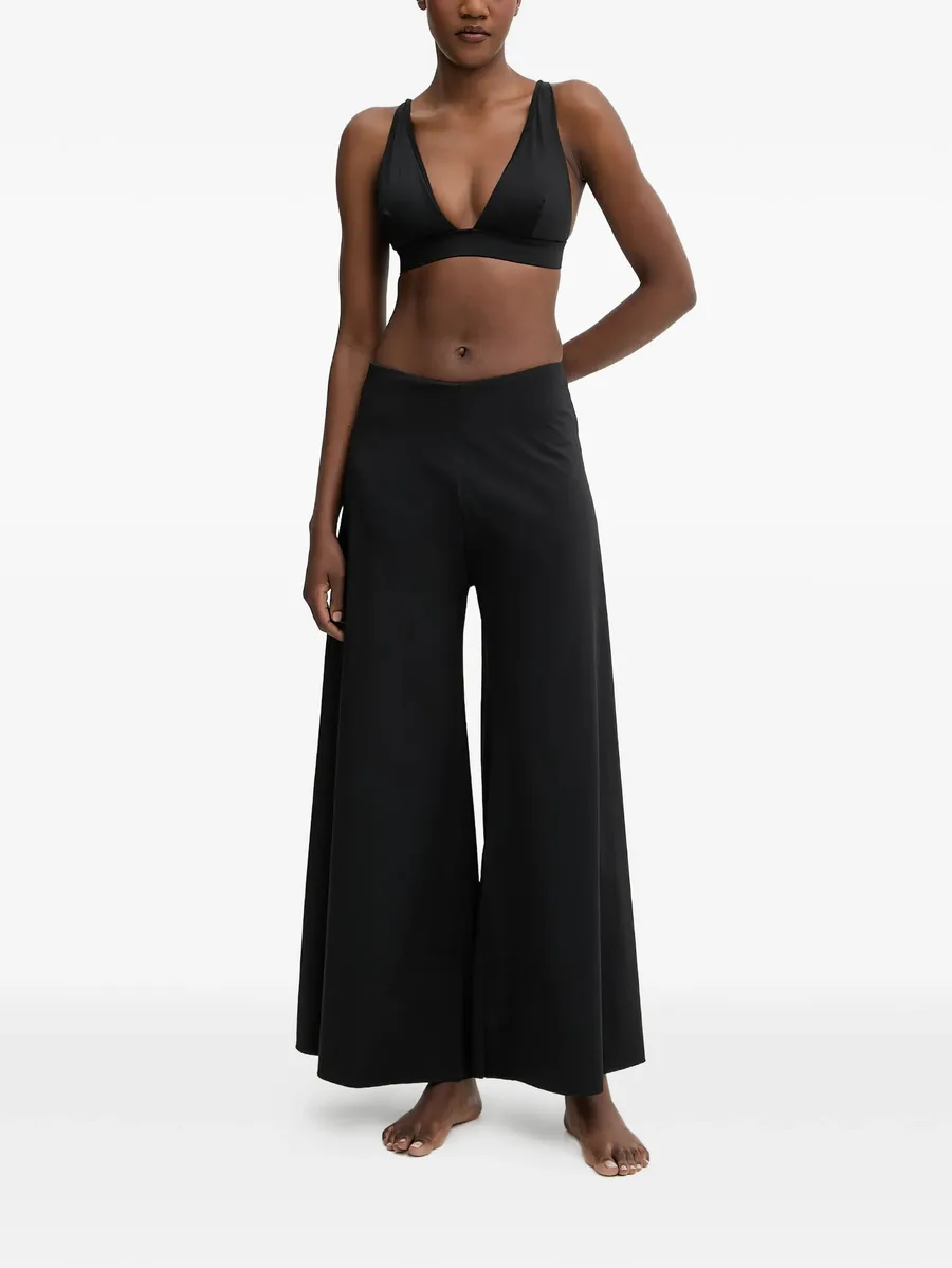 Gaia logo-patch palazzo pants 4