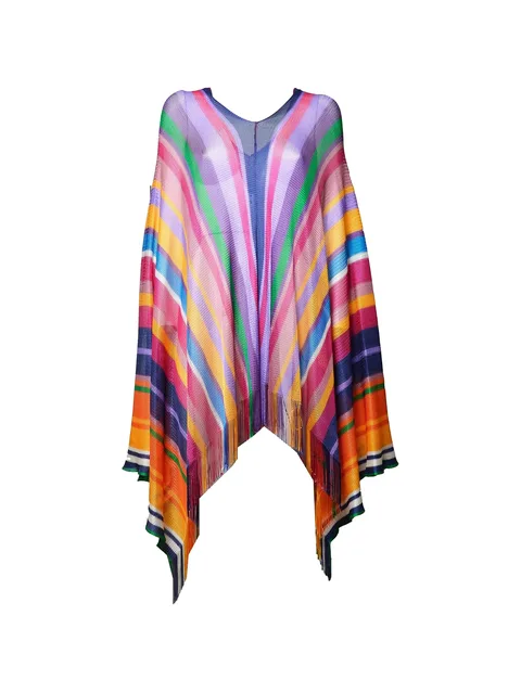 striped fringed jacket