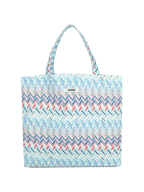 zigzag handle tote