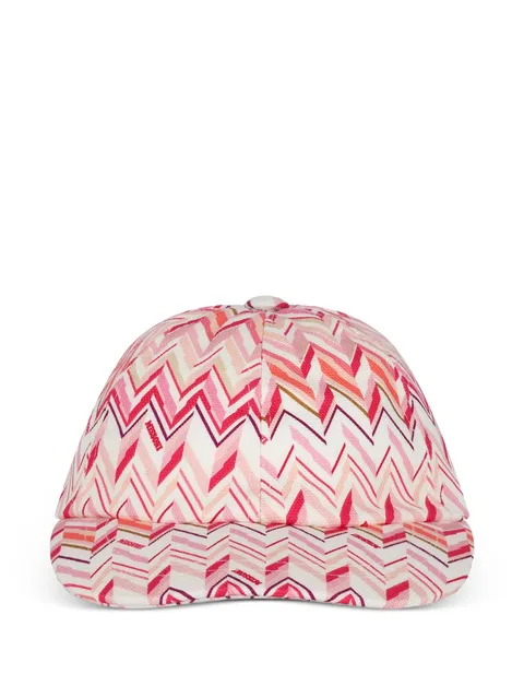 бейсболка с узором зигзаг