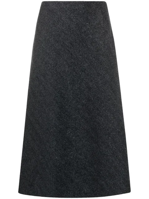 herringbone A-line skirt