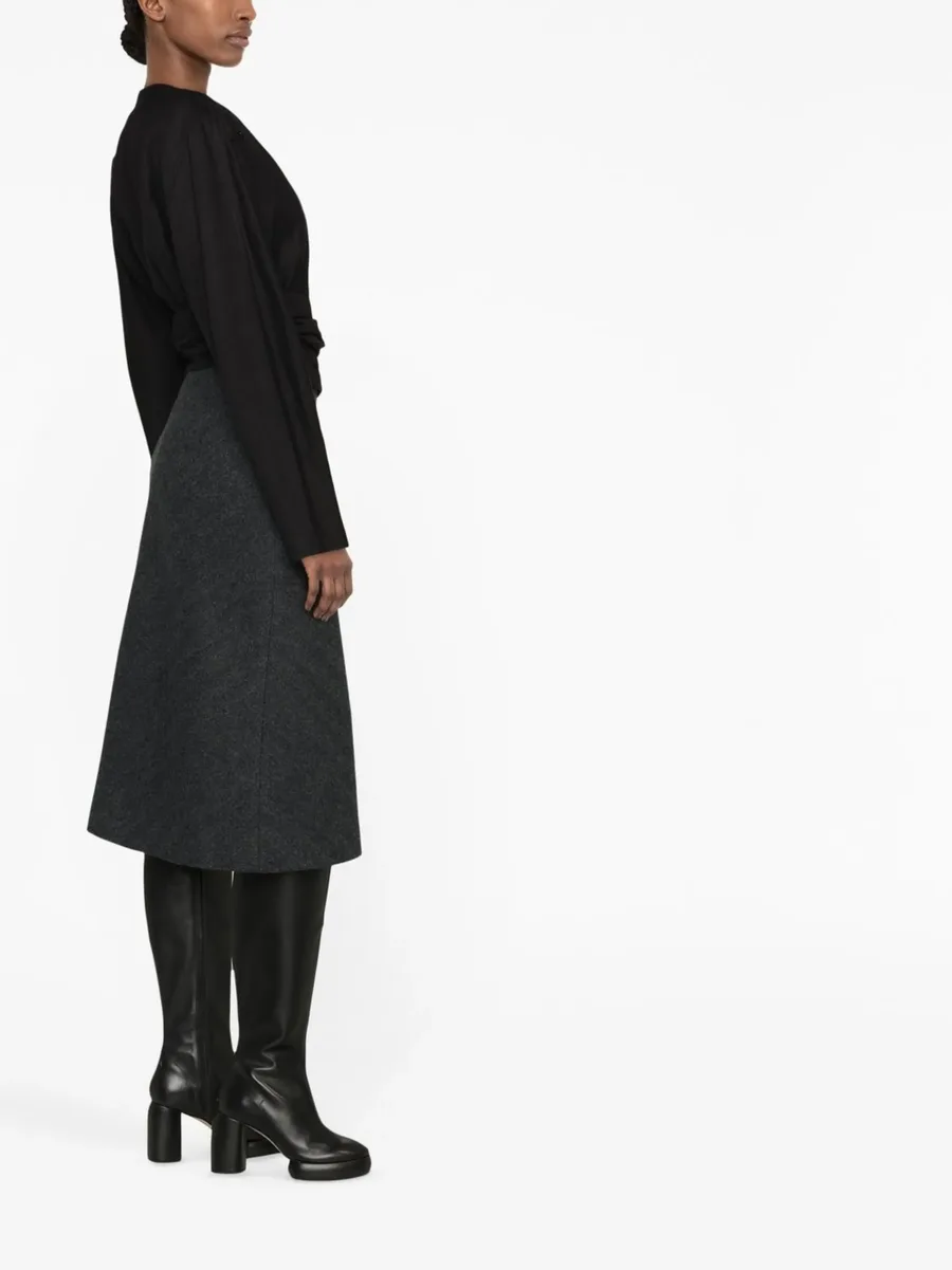 herringbone A-line skirt 8