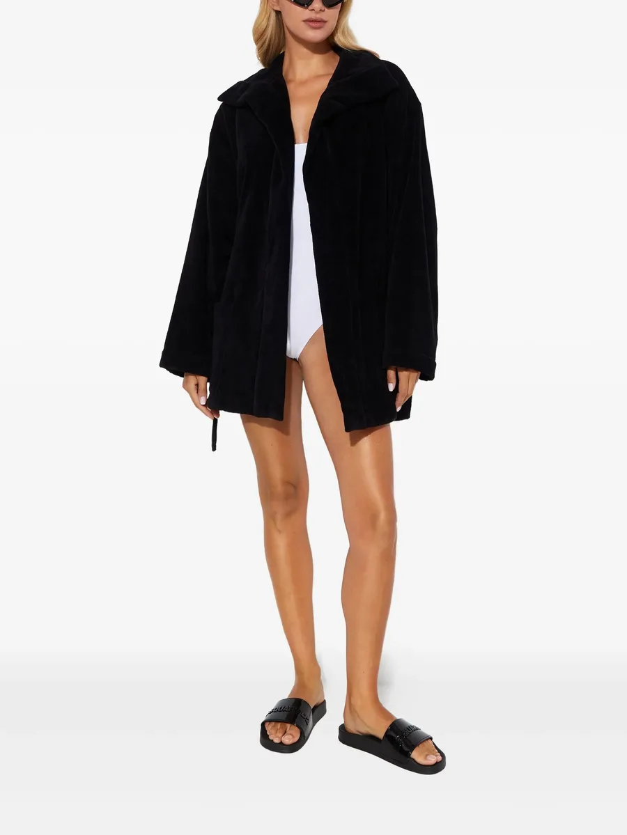 logo belted cover-up 4