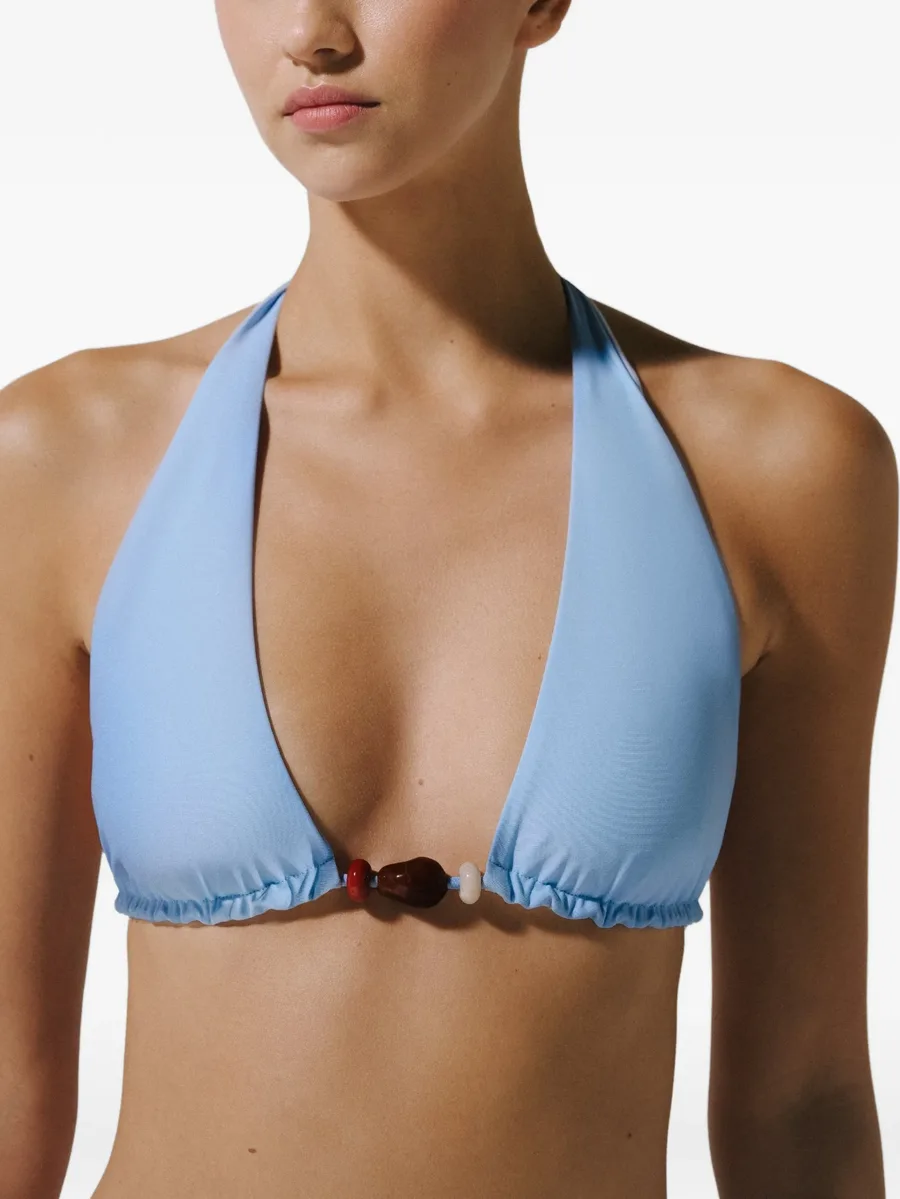 Jelena resin-stones triangle-shape bikini top 8
