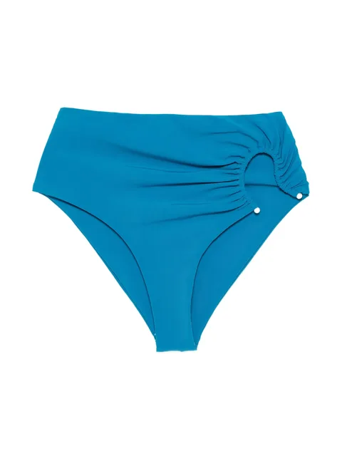 ring-detail high-waisted bikini bottoms