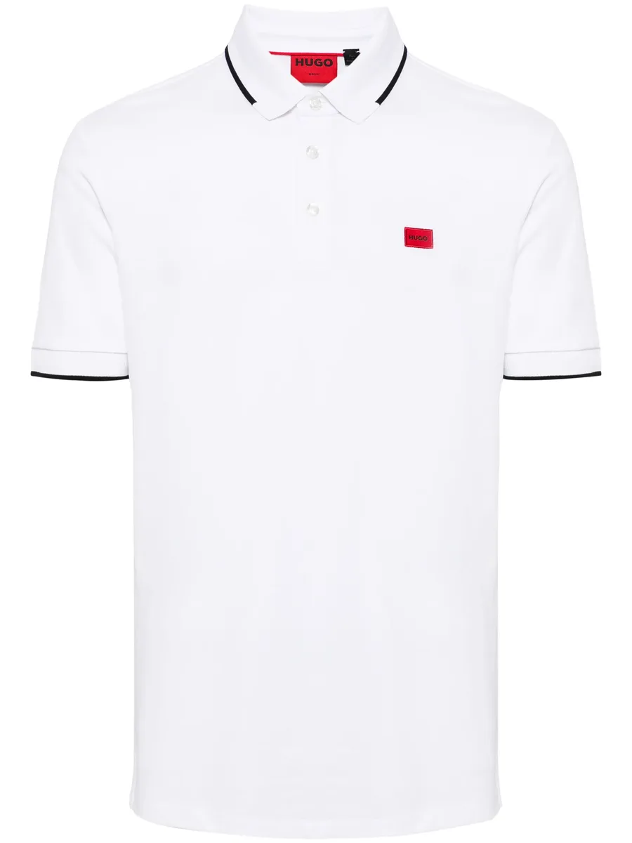 logo-patch tipped polo shirt 2