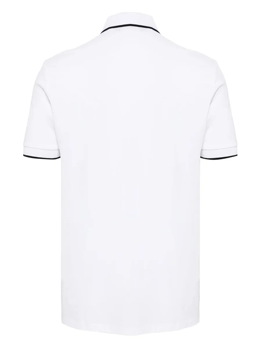 logo-patch tipped polo shirt 4