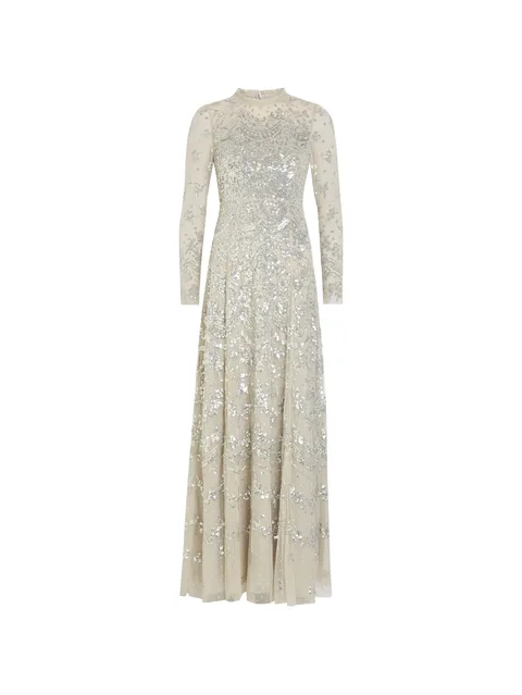 Freya sequin-embellished long-sleeve maxi dress
